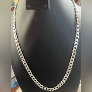 12/12–59 Large Sterling Silver Cuban Necklace